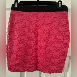 Elegant Pink Lace Skirt
